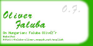 oliver faluba business card